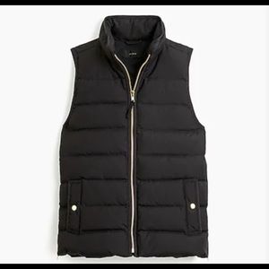 J Crew Puffer Vest Black Size Small